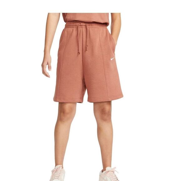 Brand New Nike Women’s‎ Sportswear Essential Fleece High Rose Shorts For Women M - Picture 1 of 8